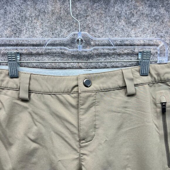 Rei Endeavor Pants Women 10 Petite Khaki Hiking Zip Camping Performance Lined - Picture 7 of 10